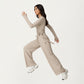 V-Neck Belted Waist Layering Piece Outwear with Front Tie Detail