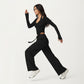 V-Neck Belted Waist Layering Piece Outwear with Front Tie Detail