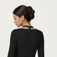V-Neck Belted Waist Layering Piece Outwear with Front Tie Detail