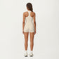 Square Neck Sleeveless Fitted Active Tank Top with Seam Detailing
