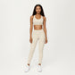 Scoop Neck Racerback Sports Bra with Smooth Stretch Fabric and Supportive Fit