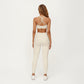 Scoop Neck Racerback Sports Bra with Smooth Stretch Fabric and Supportive Fit