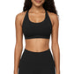 Scoop Neck Racerback Sports Bra with Smooth Stretch Fabric and Supportive Fit