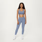 Scoop Neck Racerback Sports Bra with Smooth Stretch Fabric and Supportive Fit