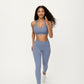 Scoop Neck Racerback Sports Bra with Smooth Stretch Fabric and Supportive Fit