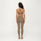 Scoop Neck Racerback Sports Bra with Smooth Stretch Fabric and Supportive Fit