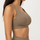 Scoop Neck Racerback Sports Bra with Smooth Stretch Fabric and Supportive Fit