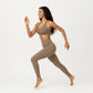 Scoop Neck Racerback Sports Bra with Smooth Stretch Fabric and Supportive Fit
