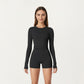 High Waist Stretch Fit Athletic Shorts with Smooth Seam Detailing and Supportive Fabric