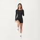 High Waist Stretch Fit Athletic Shorts with Smooth Seam Detailing and Supportive Fabric
