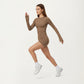 High Waist Stretch Fit Athletic Shorts with Smooth Seam Detailing and Supportive Fabric