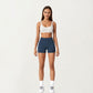 High Waist Stretch Fit Athletic Shorts with Smooth Seam Detailing and Supportive Fabric