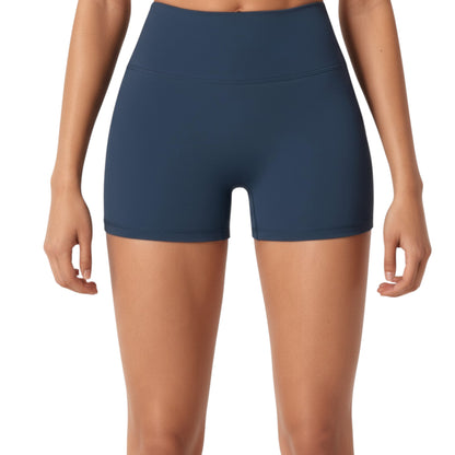 High Waist Stretch Fit Athletic Shorts with Smooth Seam Detailing and Supportive Fabric