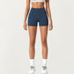 High Waist Stretch Fit Athletic Shorts with Smooth Seam Detailing and Supportive Fabric