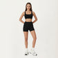High Waist Seam Detailed Active Shorts with Supportive Stretch Fabric and Flattering Fit