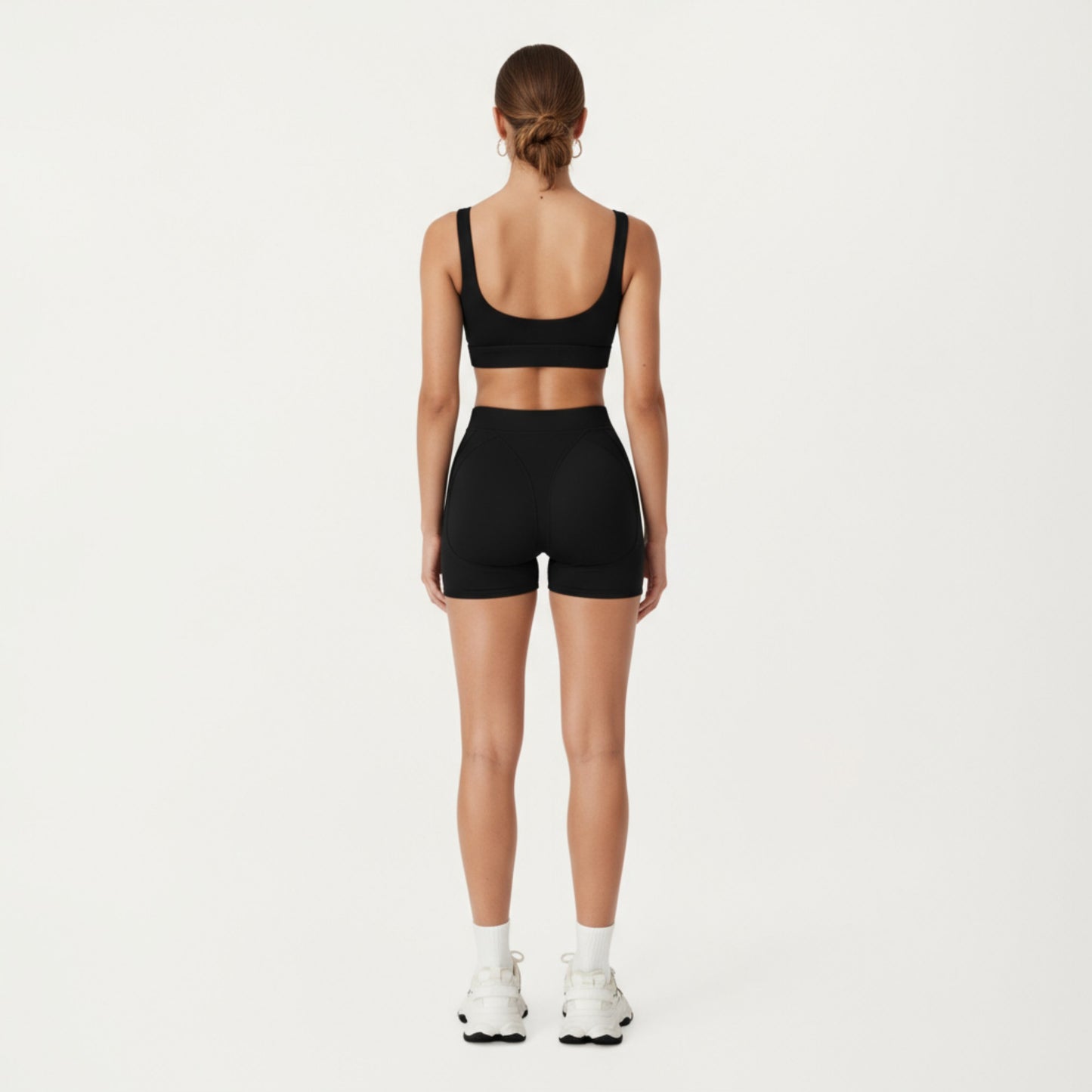 High Waist Seam Detailed Active Shorts with Supportive Stretch Fabric and Flattering Fit