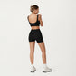 High Waist Seam Detailed Active Shorts with Supportive Stretch Fabric and Flattering Fit