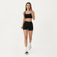 High Waist Seam Detailed Active Shorts with Supportive Stretch Fabric and Flattering Fit