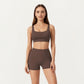 High Waist Seam Detailed Active Shorts with Supportive Stretch Fabric and Flattering Fit