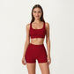 High Waist Seam Detailed Active Shorts with Supportive Stretch Fabric and Flattering Fit