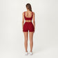 High Waist Seam Detailed Active Shorts with Supportive Stretch Fabric and Flattering Fit