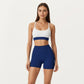 High Waist Seam Detailed Active Shorts with Supportive Stretch Fabric and Flattering Fit