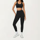 High Waist Full Length Leggings with Smooth Seam Detailing and Stretch Fit Fabric
