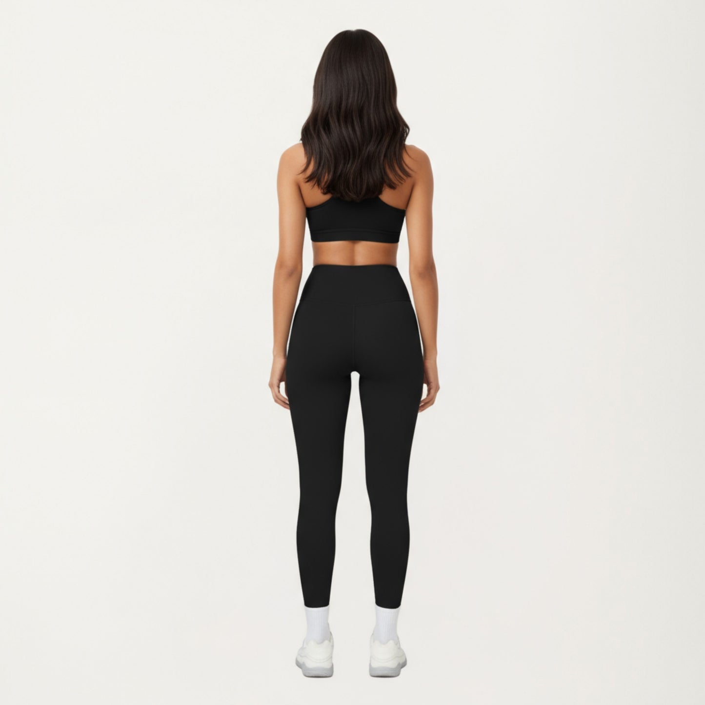 High Waist Full Length Leggings with Smooth Seam Detailing and Stretch Fit Fabric