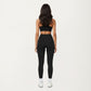 High Waist Full Length Leggings with Smooth Seam Detailing and Stretch Fit Fabric
