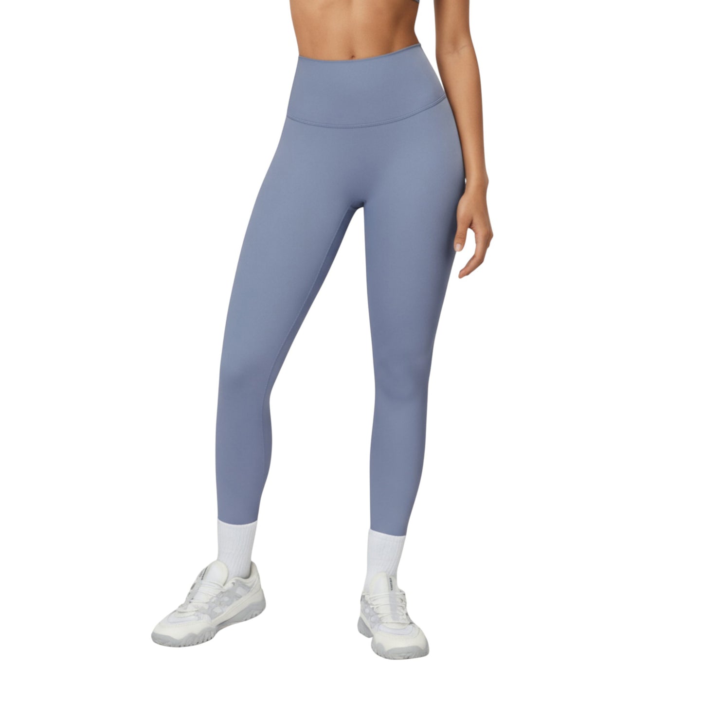High Waist Full Length Leggings with Smooth Seam Detailing and Stretch Fit Fabric