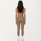 High Waist Full Length Leggings with Smooth Seam Detailing and Stretch Fit Fabric