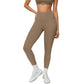 High Waist Full Length Leggings with Smooth Seam Detailing and Stretch Fit Fabric