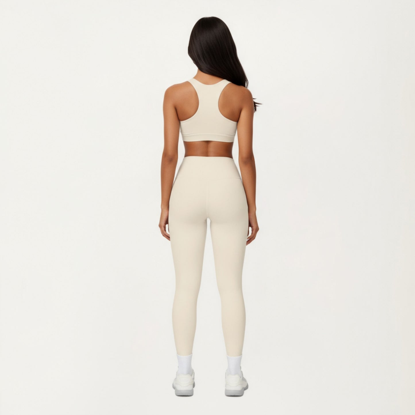 High Waist Full Length Leggings with Smooth Seam Detailing and Stretch Fit Fabric