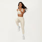 High Waist Full Length Leggings with Smooth Seam Detailing and Stretch Fit Fabric