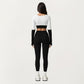 High Waist Seam Detailed Full Length Leggings with Supportive Stretch Fabric and Sculpted Fit