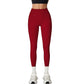 High Waist Seam Detailed Full Length Leggings with Supportive Stretch Fabric and Sculpted Fit