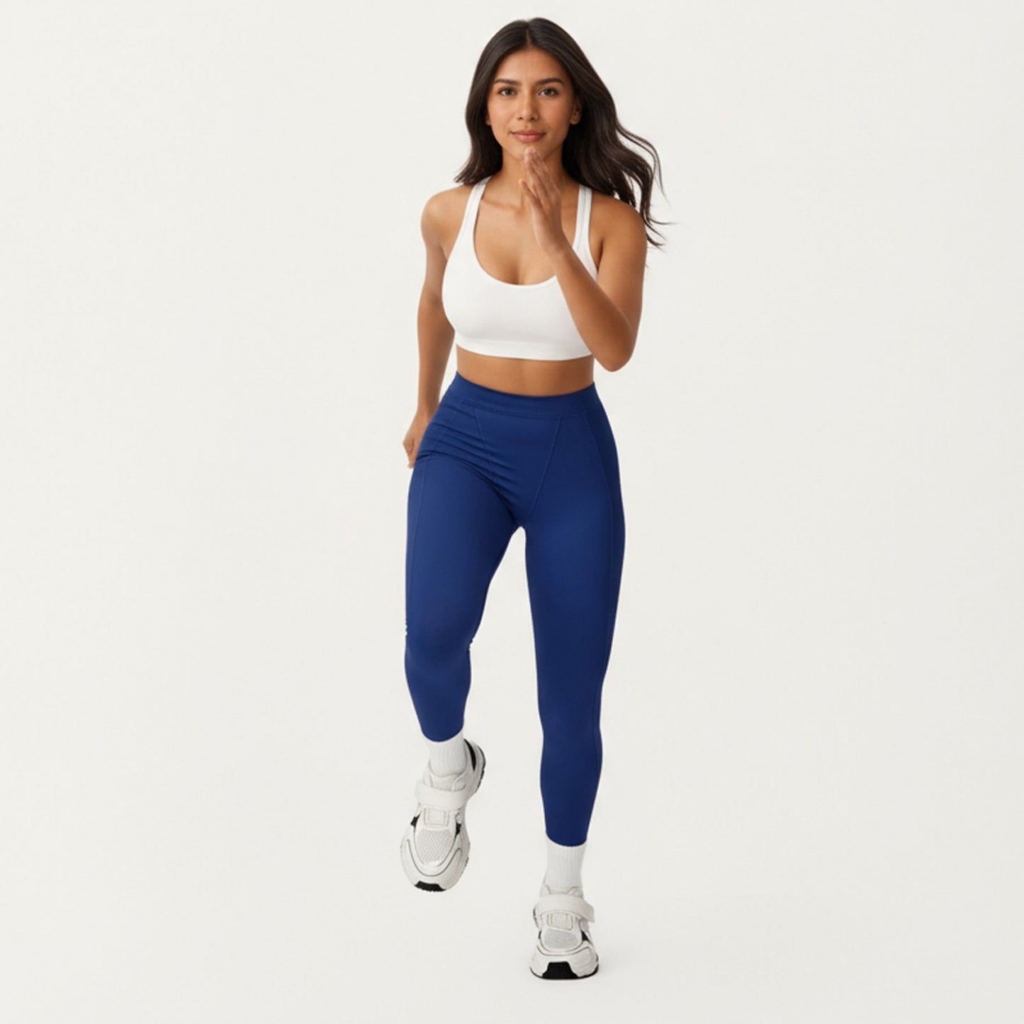 High Waist Seam Detailed Full Length Leggings with Supportive Stretch Fabric and Sculpted Fit