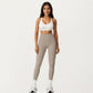 High Waist Seam Detailed Full Length Leggings with Supportive Stretch Fabric and Sculpted Fit