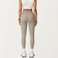 High Waist Seam Detailed Full Length Leggings with Supportive Stretch Fabric and Sculpted Fit