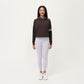 Long Sleeve Cropped Hoodie with Kangaroo Pocket and Striped Sleeve Detail