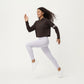 Long Sleeve Cropped Hoodie with Kangaroo Pocket and Striped Sleeve Detail
