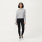Long Sleeve Cropped Hoodie with Kangaroo Pocket and Striped Sleeve Detail
