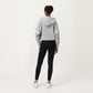 Long Sleeve Cropped Hoodie with Kangaroo Pocket and Striped Sleeve Detail