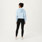 Long Sleeve Cropped Hoodie with Kangaroo Pocket and Striped Sleeve Detail