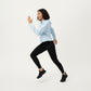 Long Sleeve Cropped Hoodie with Kangaroo Pocket and Striped Sleeve Detail
