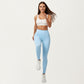 High Waist Seamless Full Length Leggings with Stretch Fit Fabric and Smooth Contour Waistband