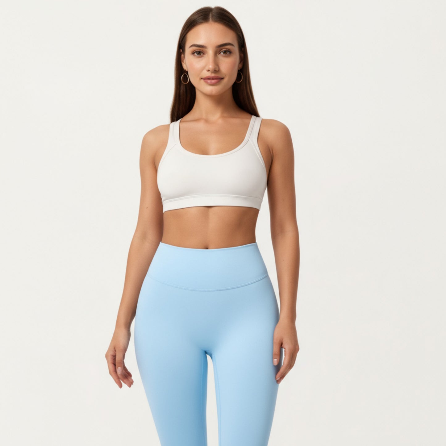 High Waist Seamless Full Length Leggings with Stretch Fit Fabric and Smooth Contour Waistband