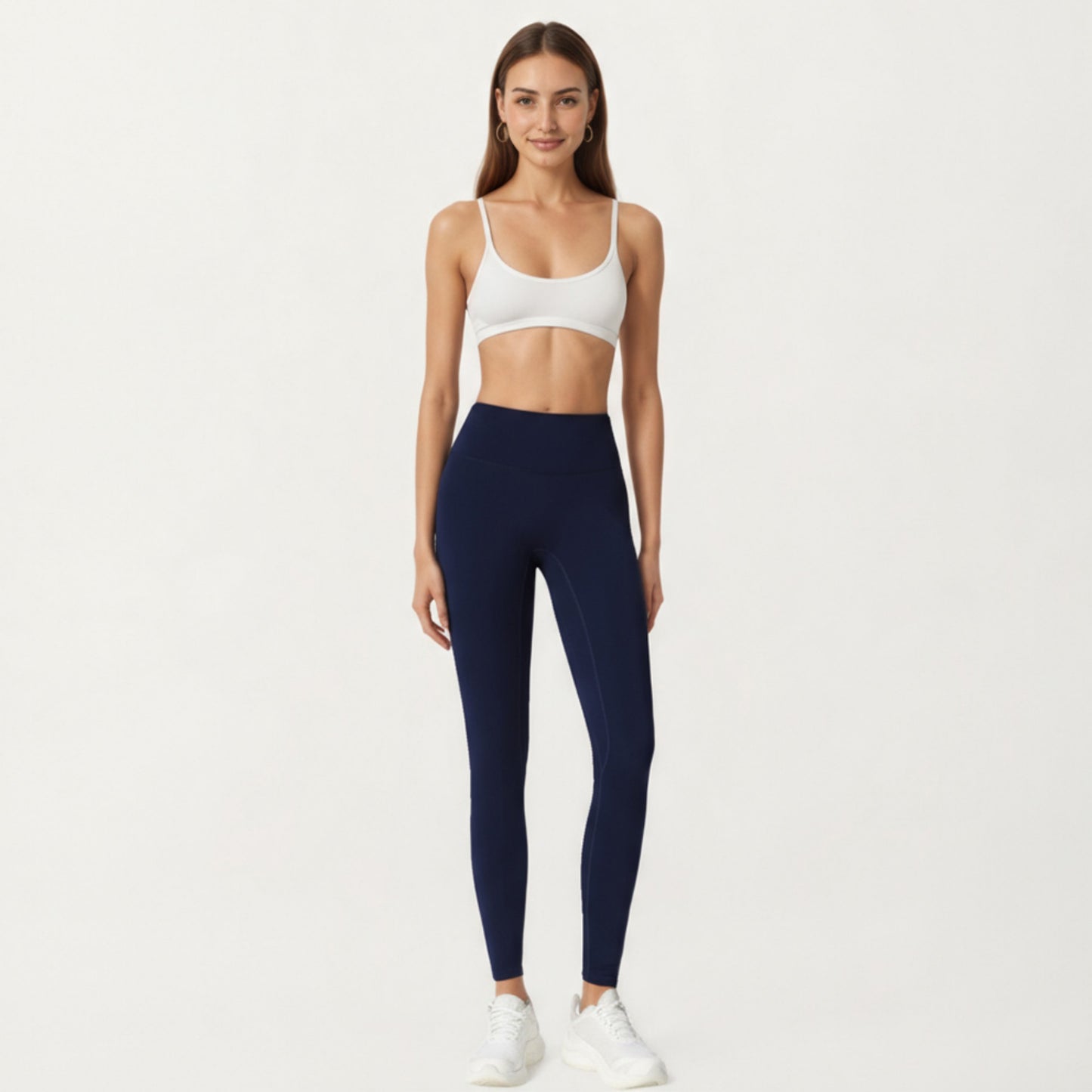 High Waist Seamless Full Length Leggings with Stretch Fit Fabric and Smooth Contour Waistband