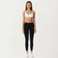High Waist Stretch Fit Full Length Leggings with Contour Waistband and Smooth Seam Detailing