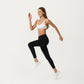 High Waist Stretch Fit Full Length Leggings with Contour Waistband and Smooth Seam Detailing